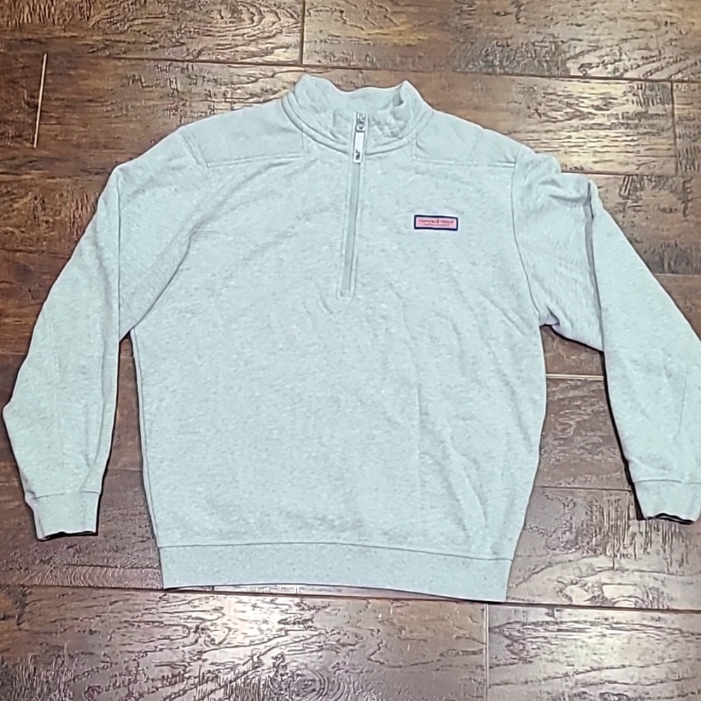 Vinyard Vines Heather Grey Pull Over Sweatshirt Mens Medium Flawless
